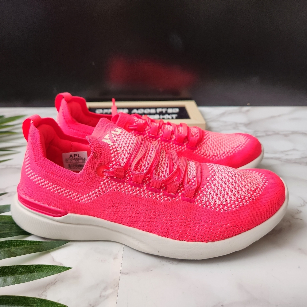 APL Women’s Athletic Shoes in Hot Pink and White